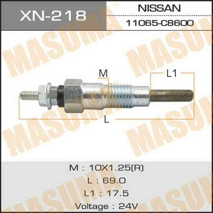 Свеча накаливания  Masuma XN218