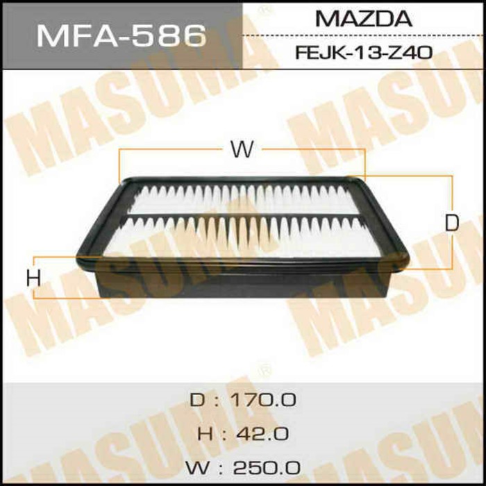 Воздушный фильтр  Masuma MFA586