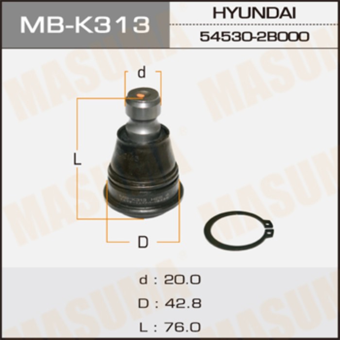 Шаровая опора  Masuma MBK313