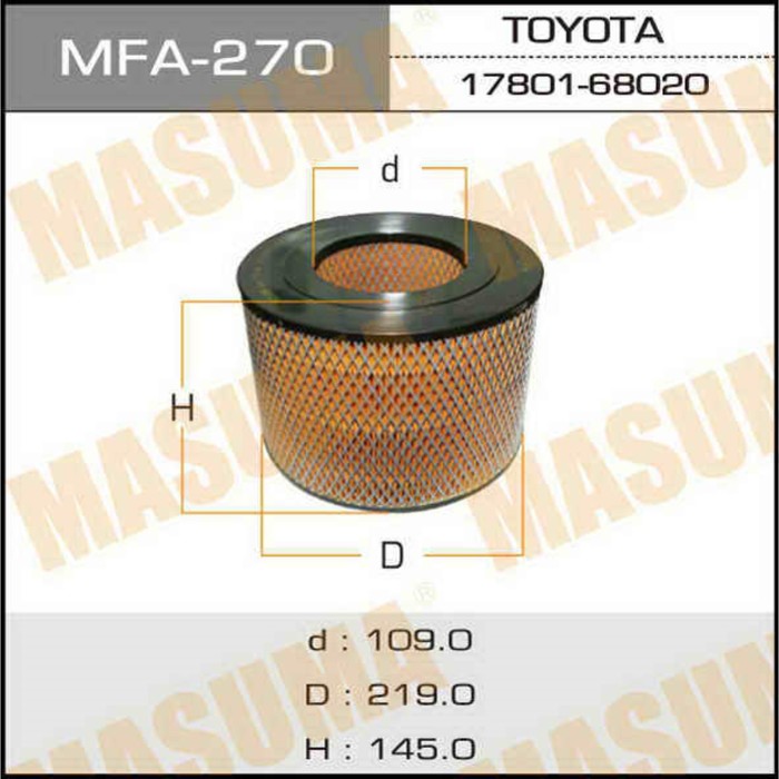 Воздушный фильтр  Masuma MFA270