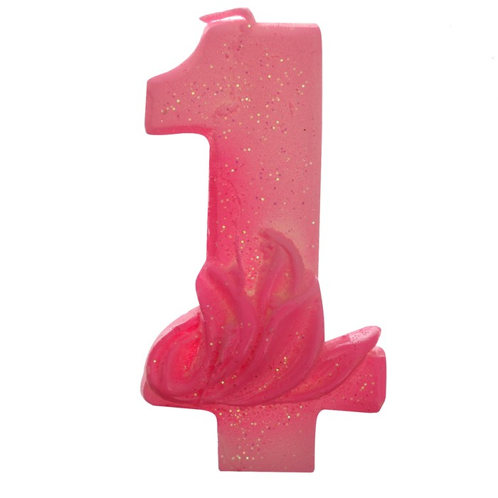 Свеча в торт цифра 1 "С Днем Рождения"