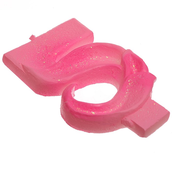 Свеча в торт цифра 5 "С Днем Рождения"