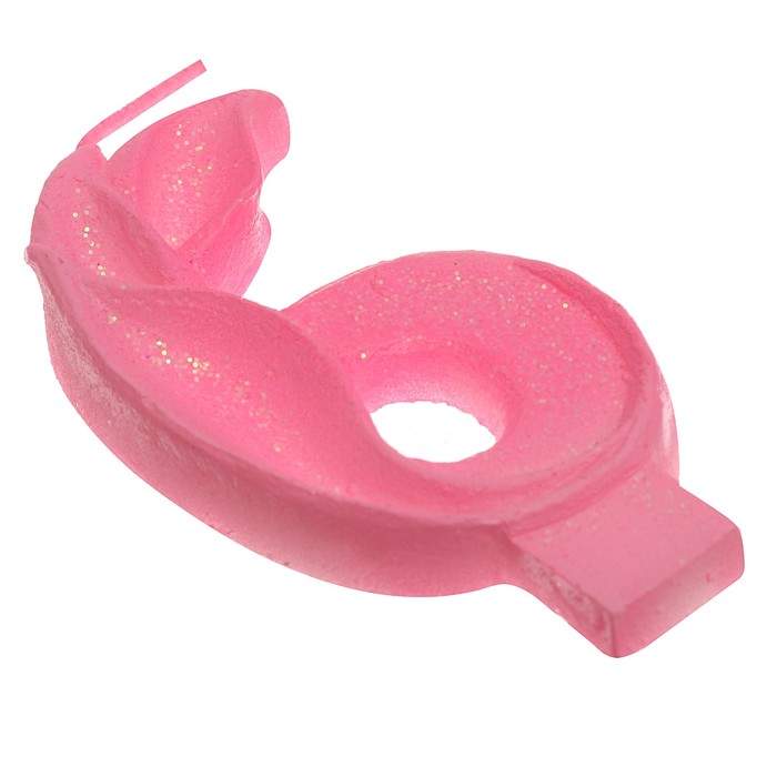 Свеча в торт цифра 6 "С Днем Рождения"