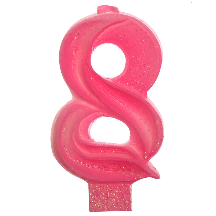 Свеча в торт цифра 8 "С Днем Рождения"