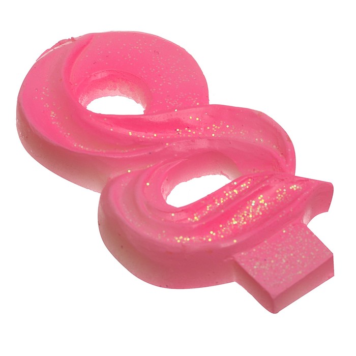 Свеча в торт цифра 8 "С Днем Рождения"