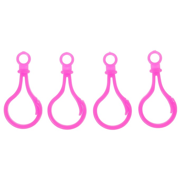 Карабин, набор 4 шт, 5*2.5*0.5, цвет розовый