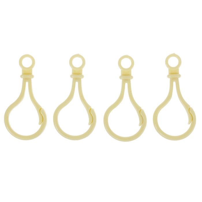 Карабин, набор 4 шт, 5*2.5*0.5, цвет телесный