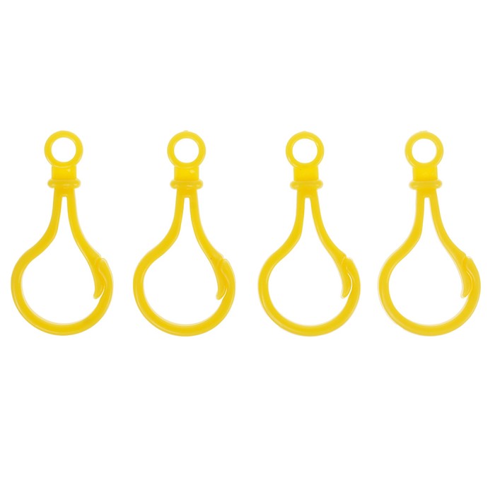 Карабин, набор 4 шт, 5*2.5*0.5, цвет бледно-желтый