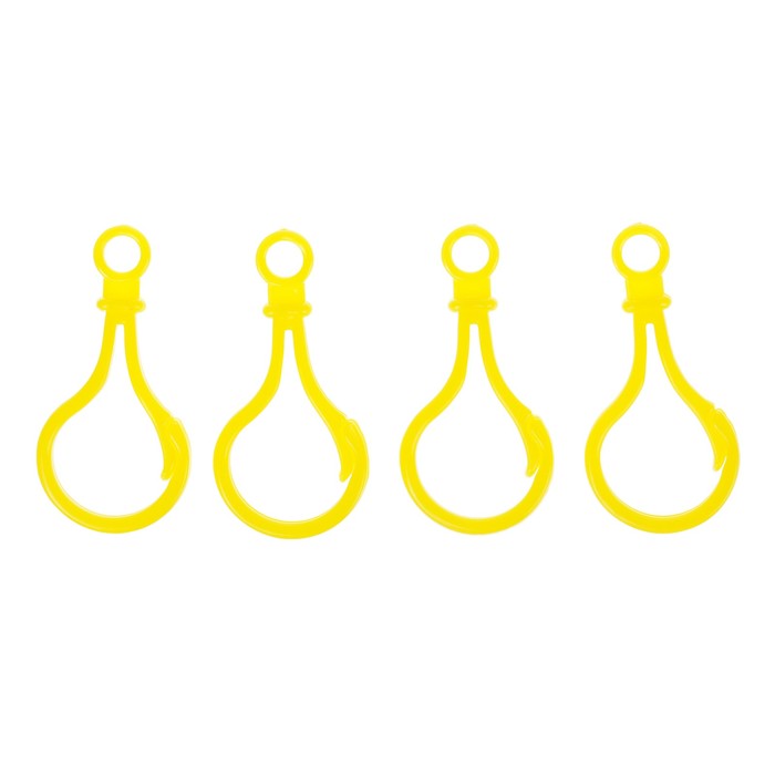Карабин, набор 4 шт, 5*2.5*0.5, цвет желтый