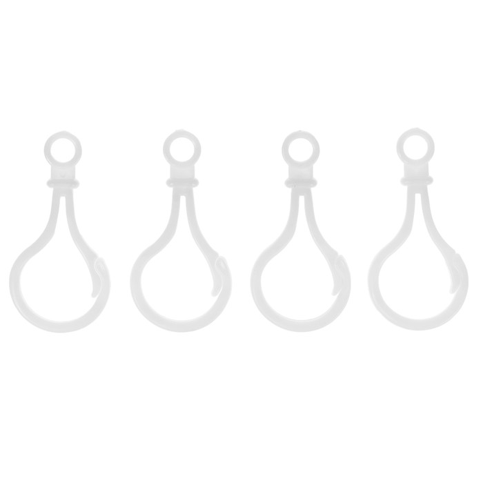 Карабин, набор 4 шт, 5*2.5*0.5, цвет белый