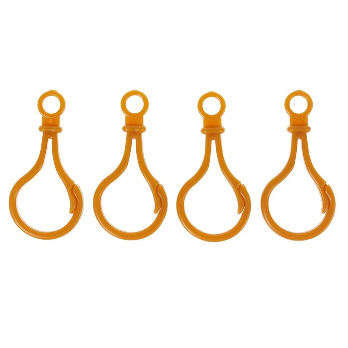 Карабин, набор 4 шт, 5*2.5*0.5, цвет коричневый