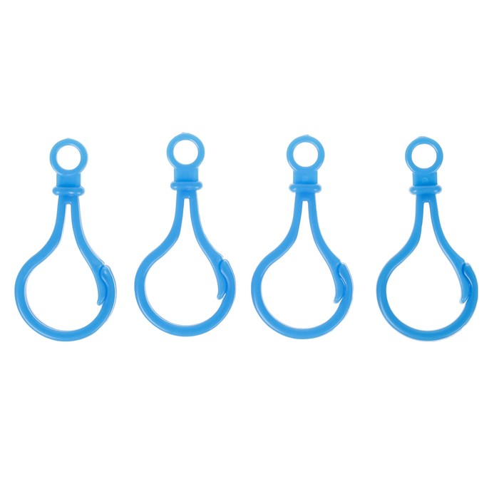 Карабин, набор 4 шт, 5*2.5*0.5, цвет синий