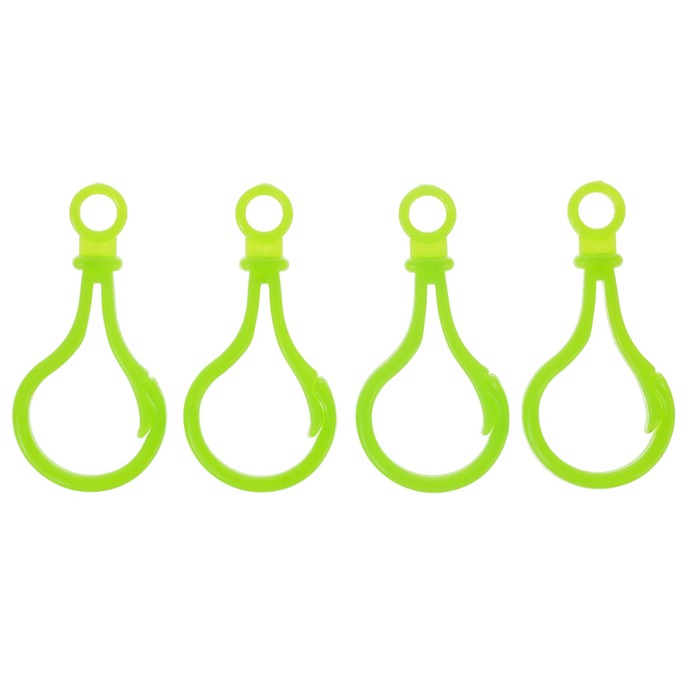 Карабин, набор 4 шт, 5*2.5*0.5, цвет салатовый