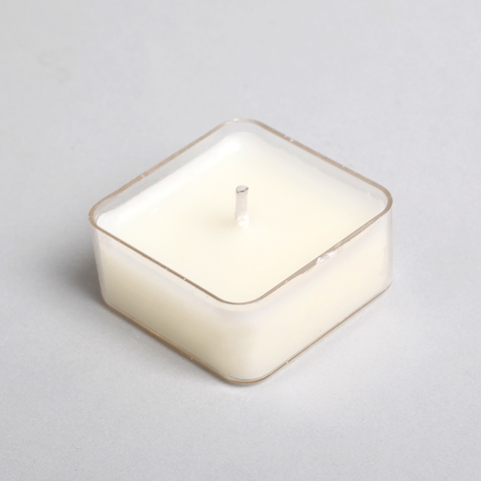 Свеча в гильзе 1шт "Квадрат", белая