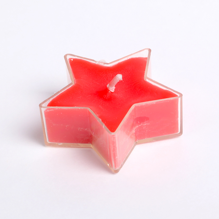 Свеча в гильзе 1шт "Звезда", красная