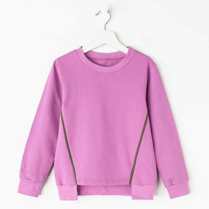 Джемпер-толстовка для девочки "Лазер", рост 134-140 см, цвет розовая пудра 1075