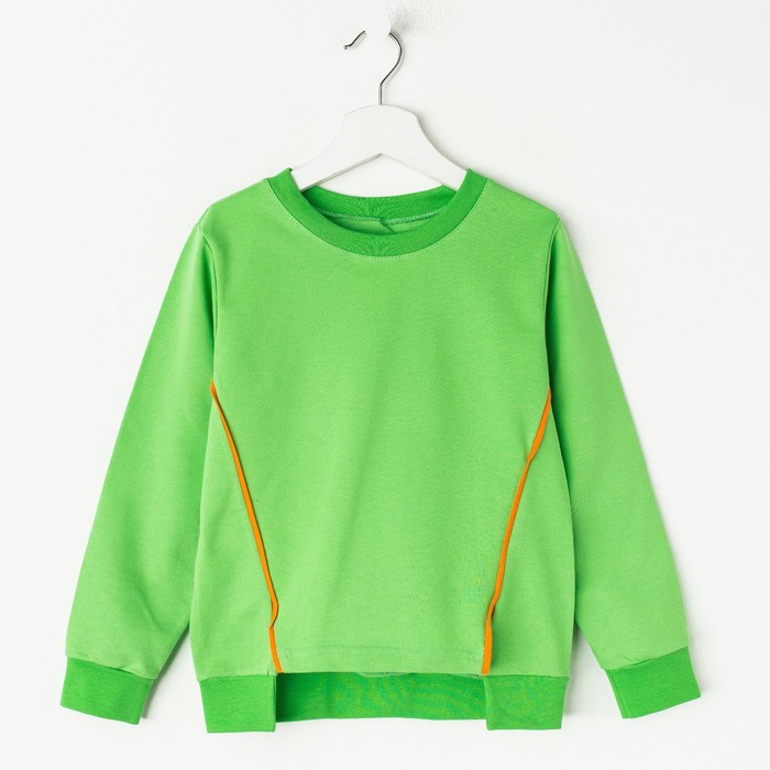 Джемпер-толстовка для девочки "Лазер", рост 98-104 см, цвет зёленый 1075