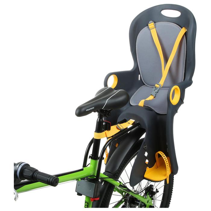 Велокресло заднее BQ-8 универсальный крепеж, цвет темно-серый