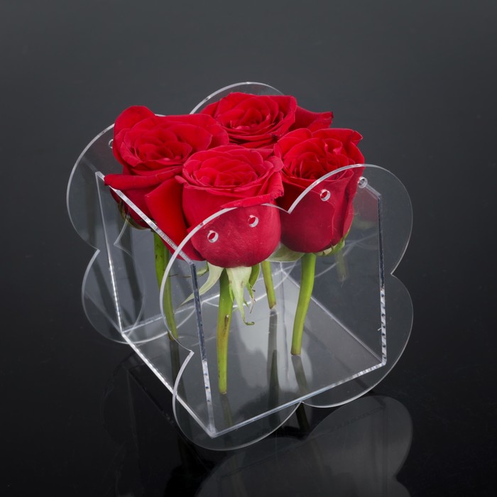 Коробка акриловая для цветов 16 х 12,5 х 16 см