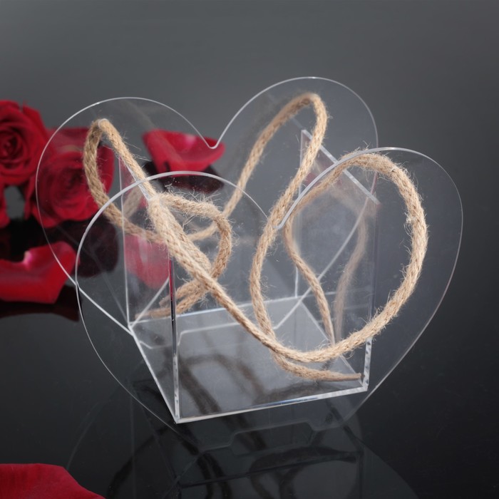 Коробка акриловая для цветов 18,5 х 10,5 х 15 см