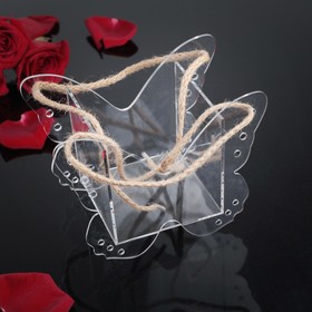 

Переноска для цветов акриловая "Бабочка", 18х13х10,5 см