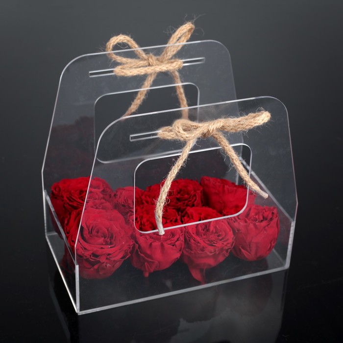 Коробка акриловая для цветов 20 х 12 х 18 см