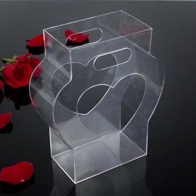 

Переноска для цветов акриловая "Сердце", 21,5х26х8,5 см