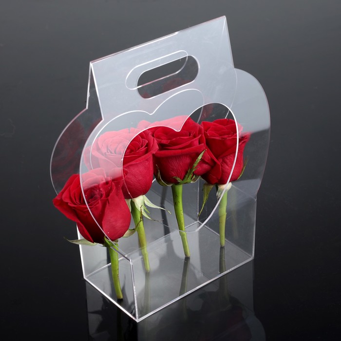 Коробка акриловая для цветов 22 х 8,5 х 26 см