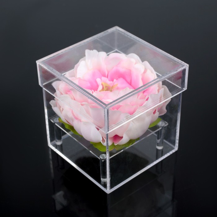 Коробка акриловая для цветов 11 х 11 х 12 см