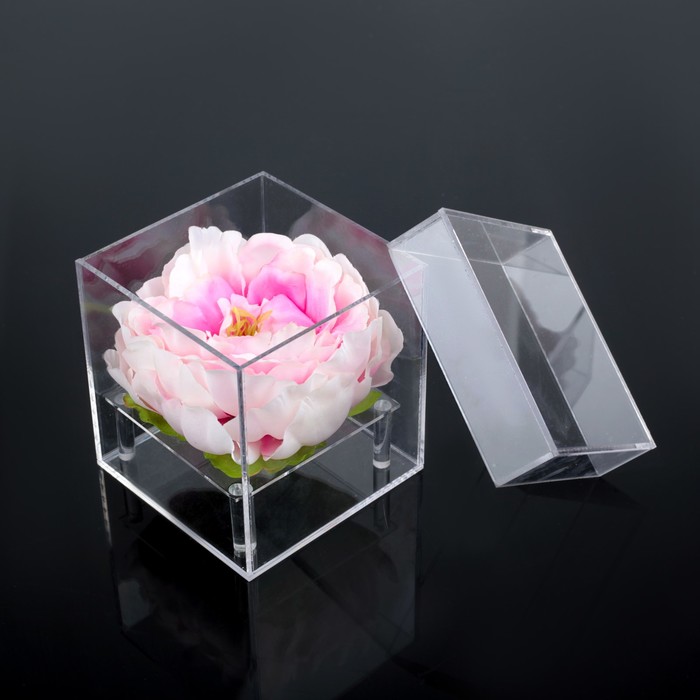 Коробка акриловая для цветов 11 х 11 х 12 см