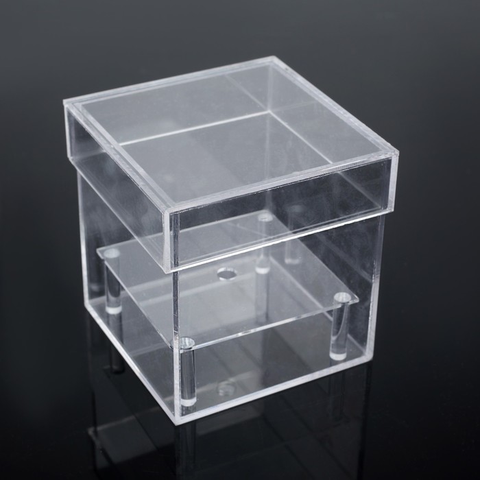 Коробка акриловая для цветов 11 х 11 х 12 см