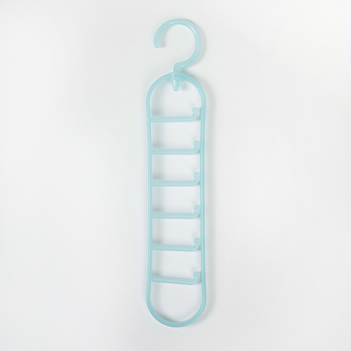 Вешалка для галстуков 37,5х6,5 см, 6 крючков, цвет МИКС