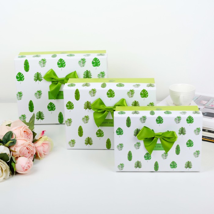 Набор коробок 3в1, 28 х 21 х 11 - 22 х 15 х 9 см