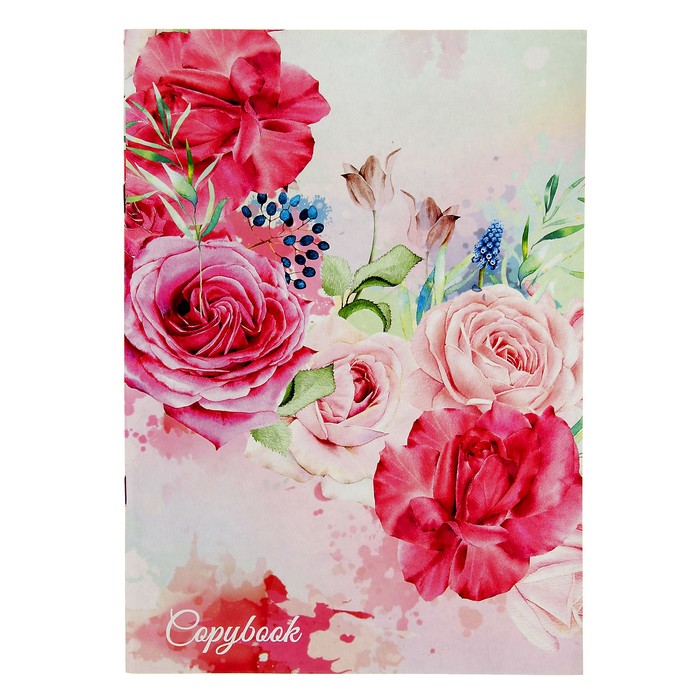 Тетрадь А4, 48 листов клетка Calligrata "Цветы 2", белизна 95%, картонная обложка