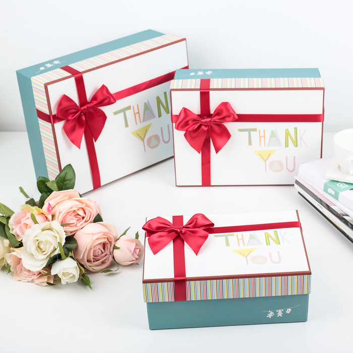 Набор коробок 3в1, 28 х 21 х 11 - 22 х 15 х 9 см