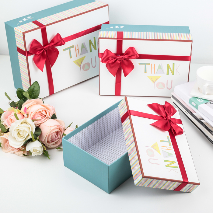 Набор коробок 3в1, 28 х 21 х 11 - 22 х 15 х 9 см