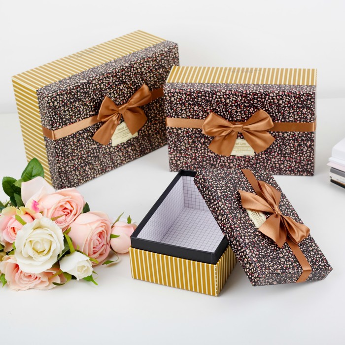 Набор коробок 3в1, 26 х 17 х 10 - 18 х 12 х 7,5 см