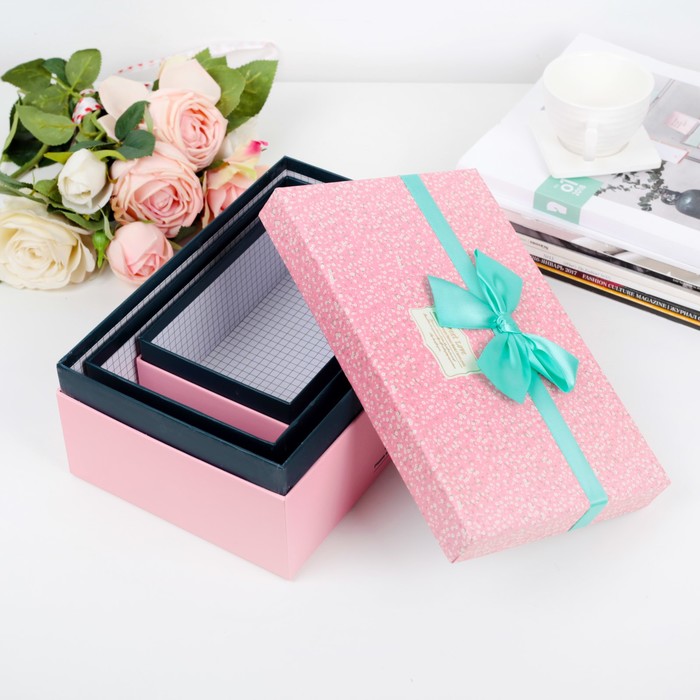 Набор коробок 3в1, 26 х 17 х 10 - 18 х 12 х 7,5 см