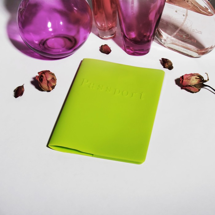 Обложка для паспорта, цвет зелёный