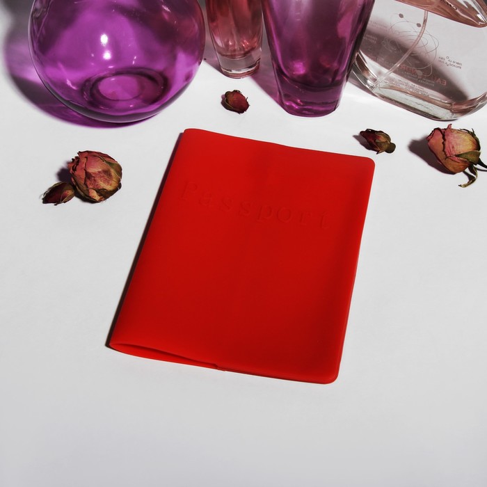 Обложка для паспорта, цвет красный
