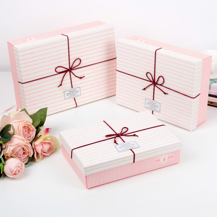 Набор коробок 3в1, 29 х 21 х 8,5 - 24 х 17 х 6,5 см