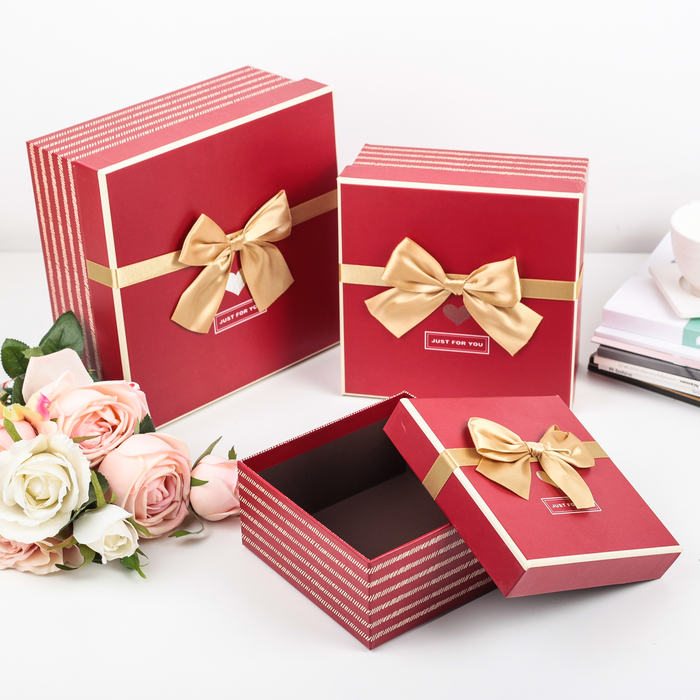 Набор коробок 3в1, 21 х 21 х 10 - 14 х 14 х 7 см