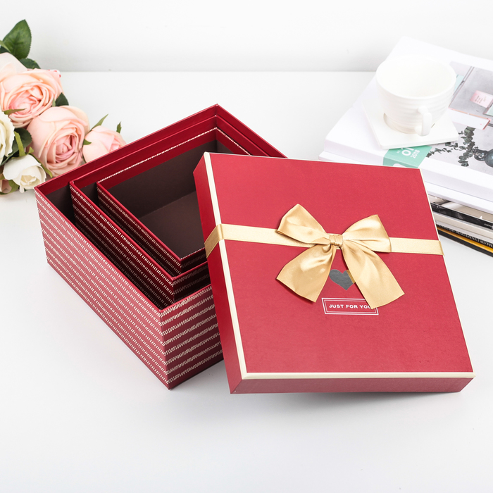 Набор коробок 3в1, 21 х 21 х 10 - 14 х 14 х 7 см