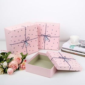 

Набор коробок 3 в 1, 24 х 24 х 11 - 20 х 20 х 7 см