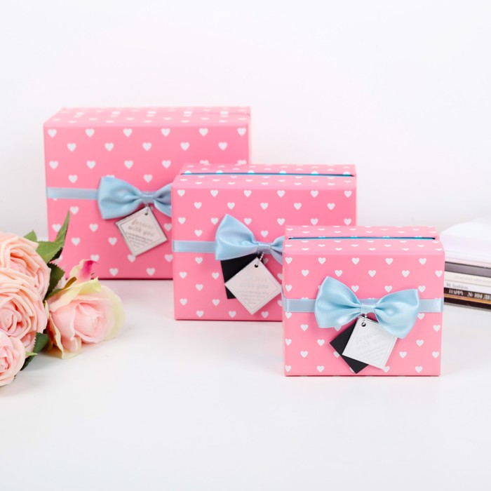 Набор коробок 3в1, 18,5 х 14,5 х 11,5 - 11 х 9 х 8 см