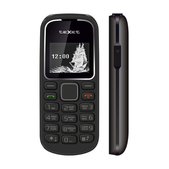 Сотовый телефон Texet TM-121 Black, цвет черный