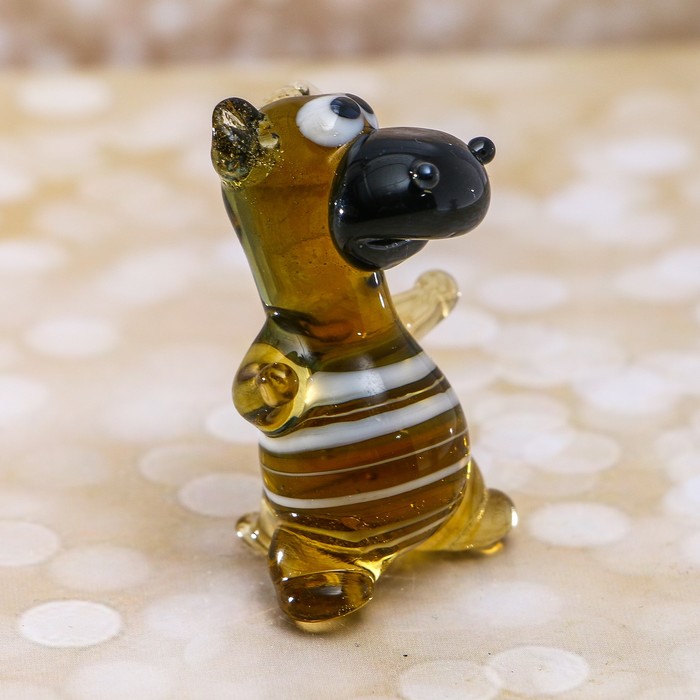 Сувенир стекло средняя фигурка "Бегемот" 4х2,5х2,5 см МИКС