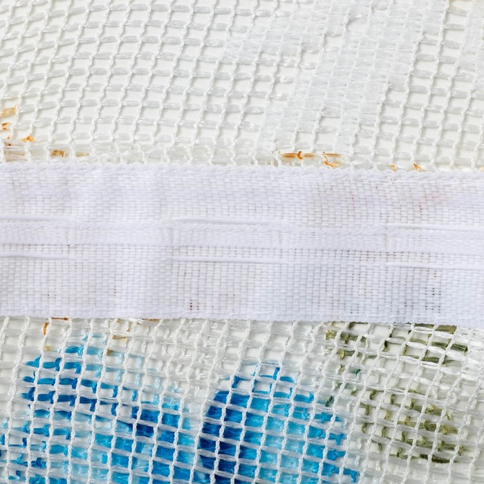 Штора Тюль "Летний сад" голубой 145х260 см, 1шт/компл.100% п/э