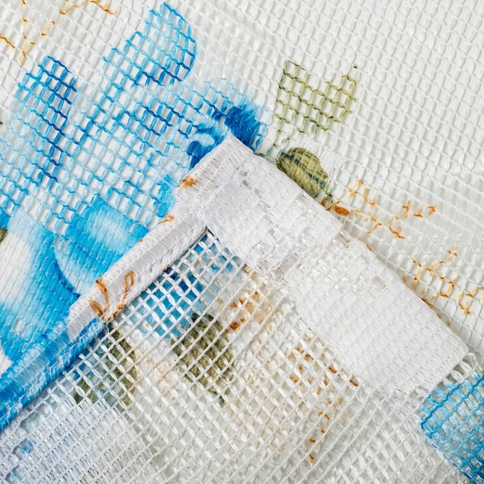 Штора Тюль "Летний сад" голубой 145х260 см, 1шт/компл.100% п/э