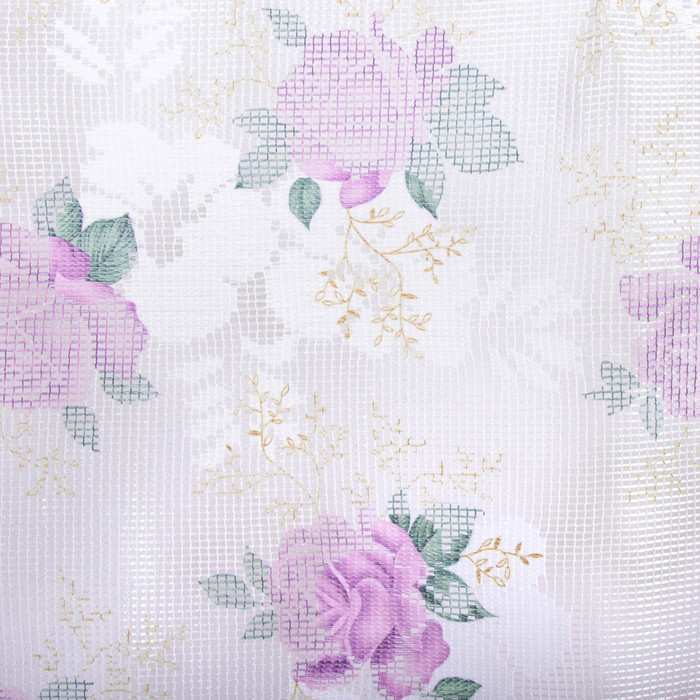 Штора Тюль "Летний сад" розовый 145х260 см, 1шт/компл.100% п/э